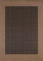 Couristan Recife Checkered Field 1005/2000 Black / Cocoa Rugs.