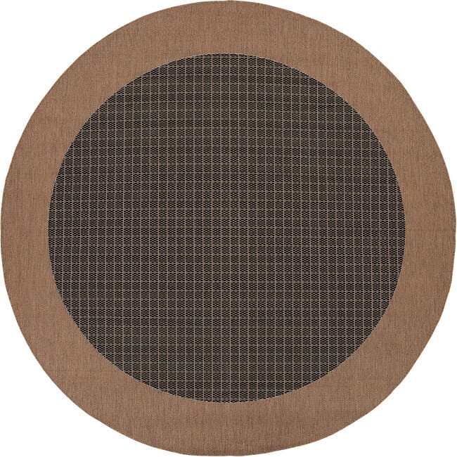 Couristan Recife Checkered Field 1005/2000 Black / Cocoa Rugs.