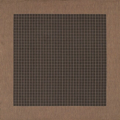 Couristan Recife Checkered Field 1005/2000 Black / Cocoa Rugs.