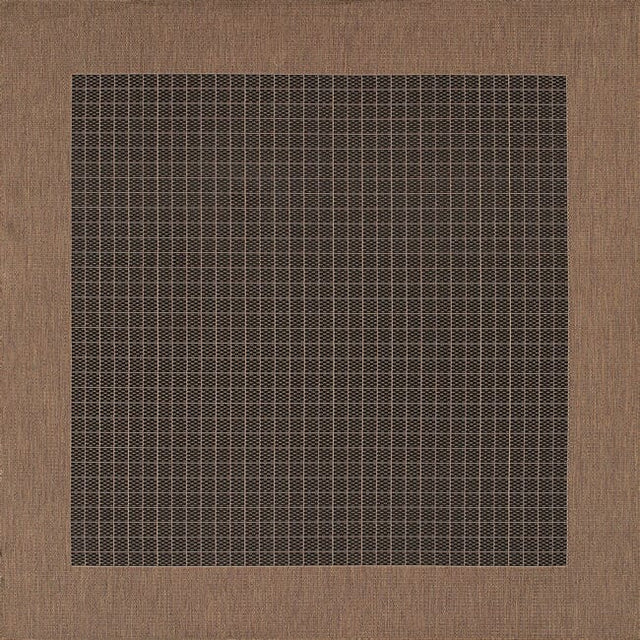 Couristan Recife Checkered Field 1005/2000 Black / Cocoa Rugs.