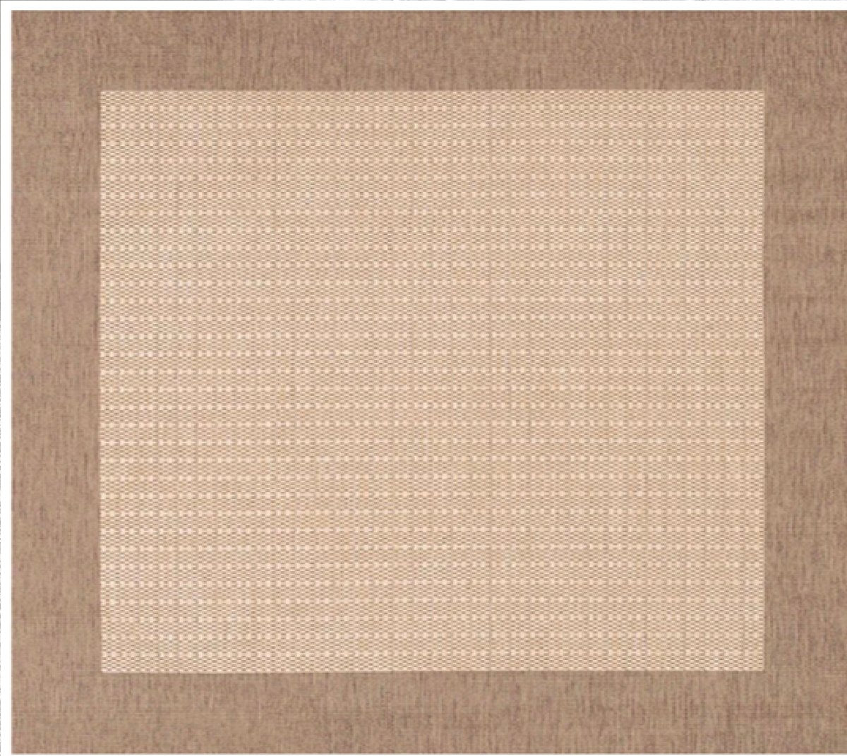 Couristan Recife Checkered Field 1005/3000 Natural / Cocoa Rugs.