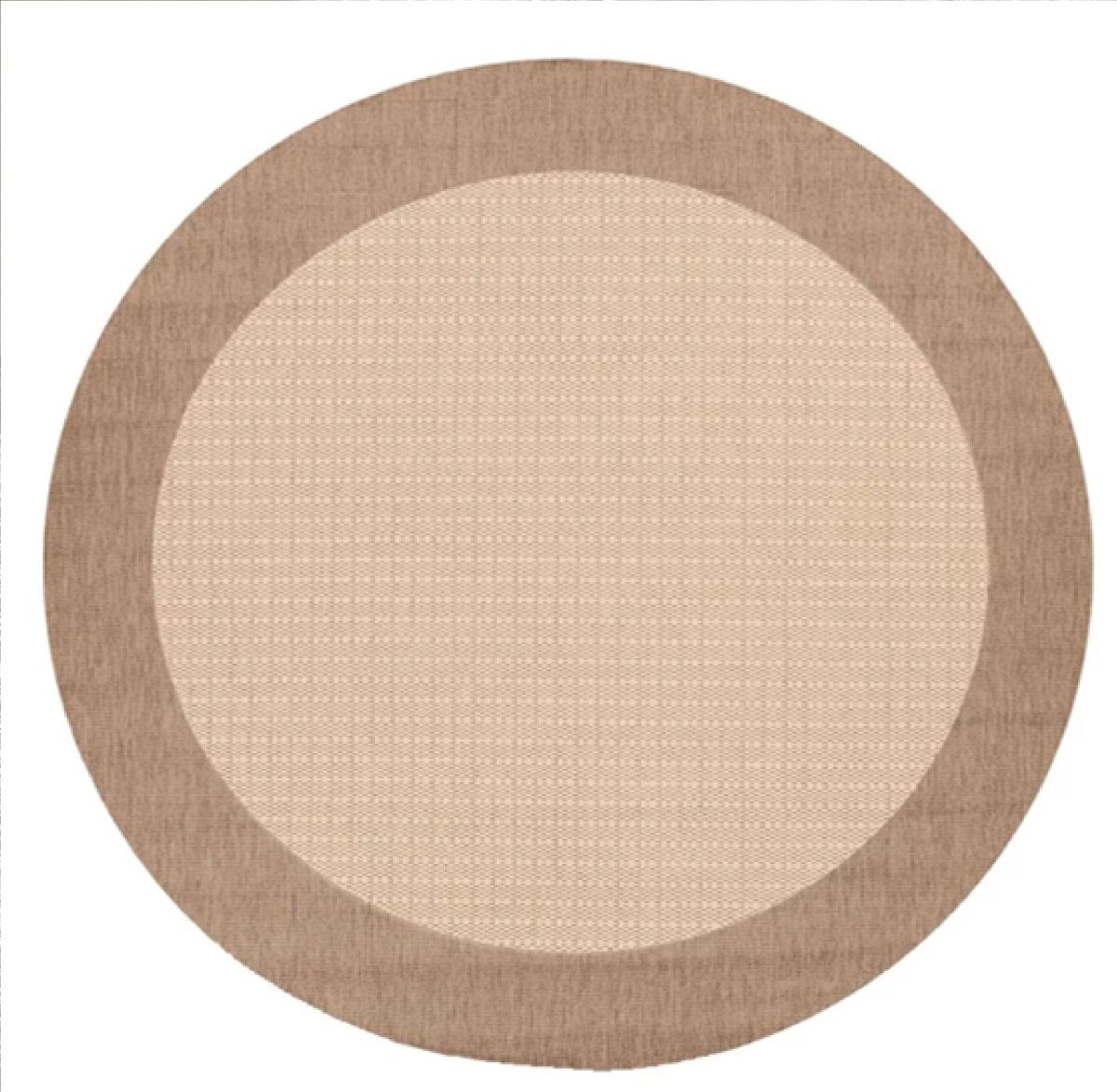 Couristan Recife Checkered Field 1005/3000 Natural / Cocoa Rugs.