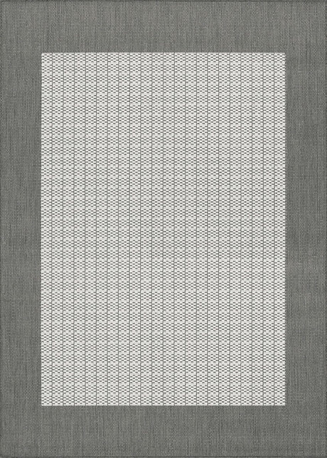 Couristan Recife Checkered Field 1005/3012 Grey / White Rugs.