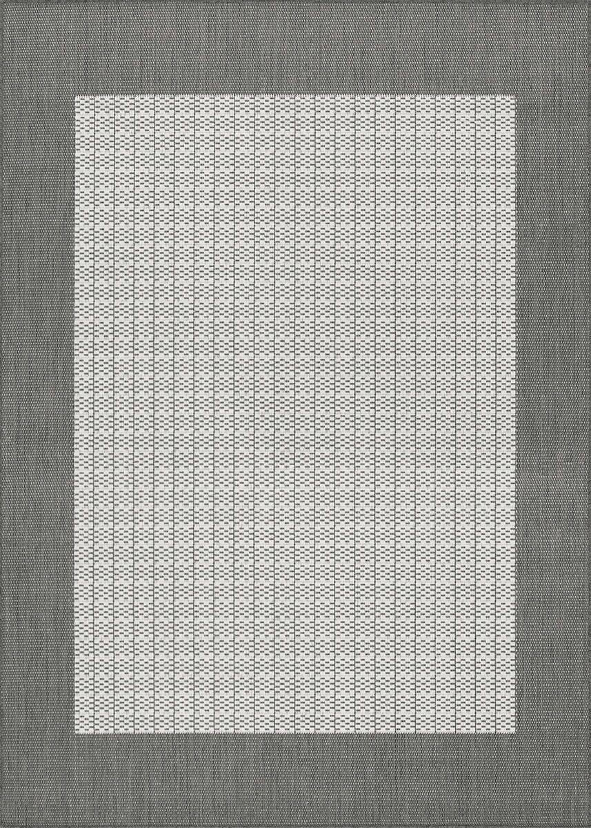 Couristan Recife Checkered Field 1005/3012 Grey / White Rugs.