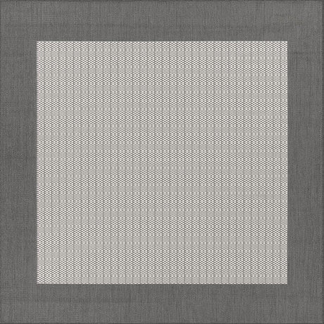 Couristan Recife Checkered Field 1005/3012 Grey / White Rugs.