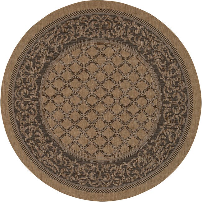 Couristan Recife Garden Lattice 1016/2000 Cocoa / Black Rugs.