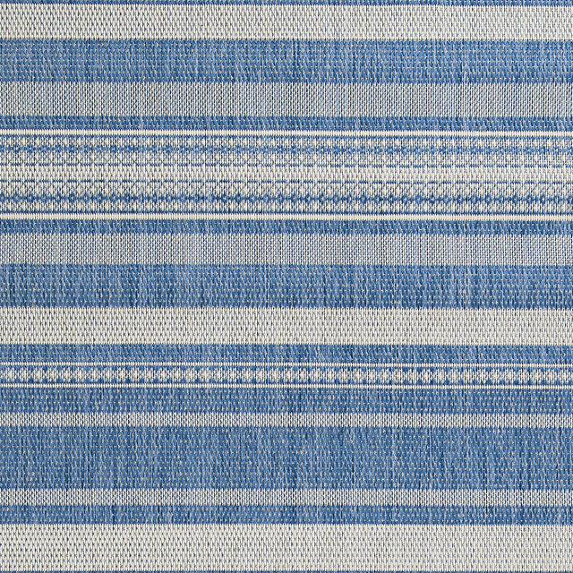 Couristan Recife Gazebo Stripe 5313/1212 Champ / Blue Rugs.