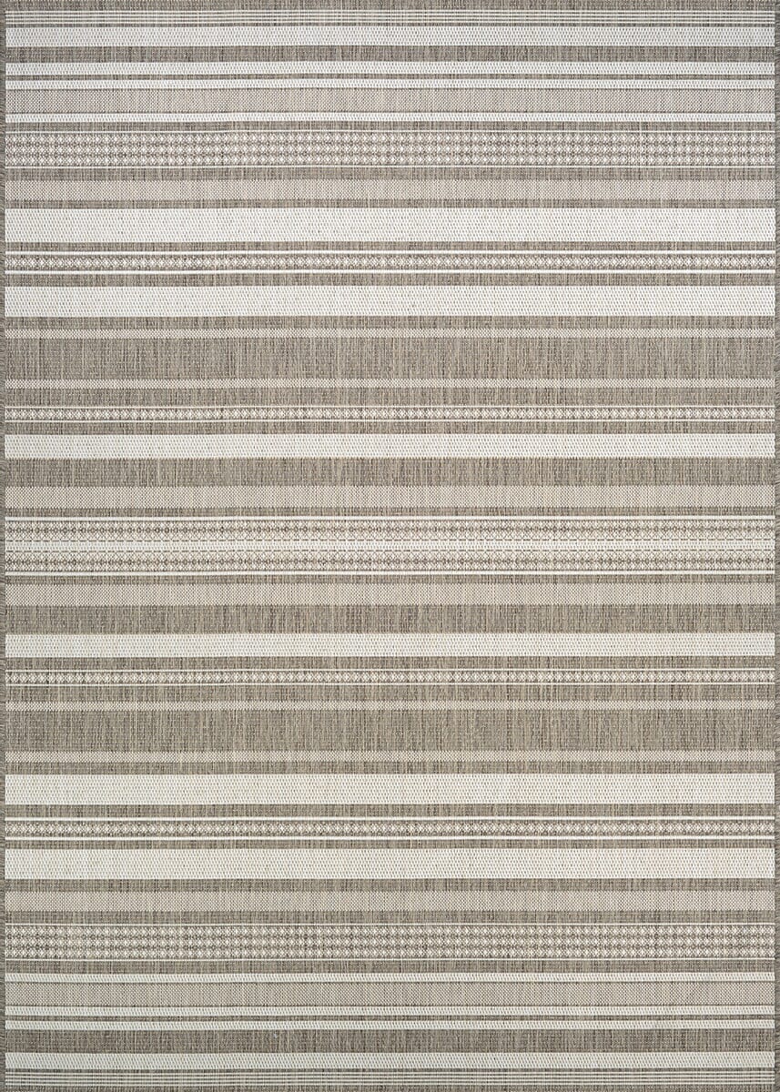 Couristan Recife Gazebo Stripe 5313/2312 Champ / Taupe Rugs.