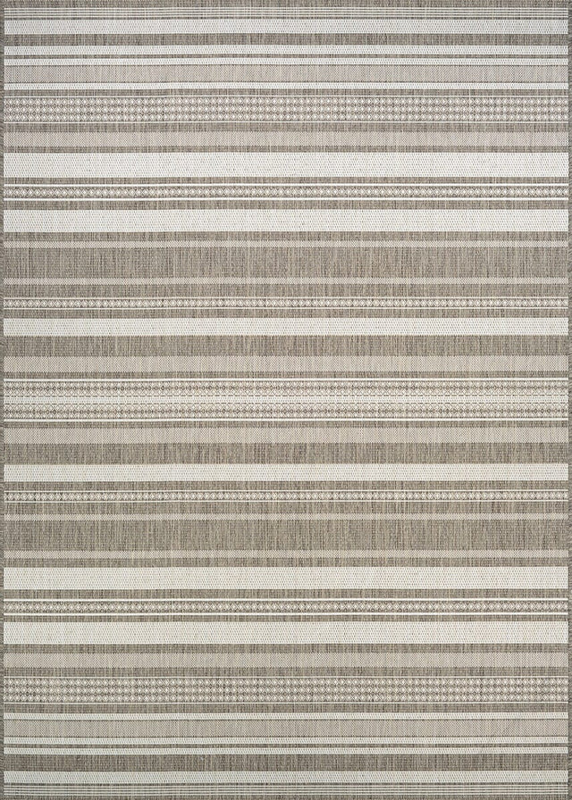 Couristan Recife Gazebo Stripe 5313/2312 Champ / Taupe Rugs.