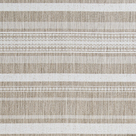 Couristan Recife Gazebo Stripe 5313/2312 Champ / Taupe Rugs.