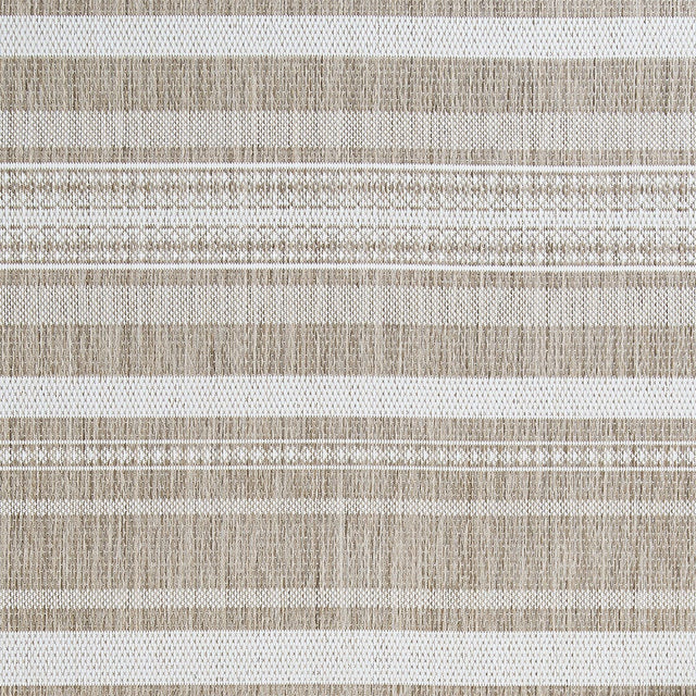 Couristan Recife Gazebo Stripe 5313/2312 Champ / Taupe Rugs.