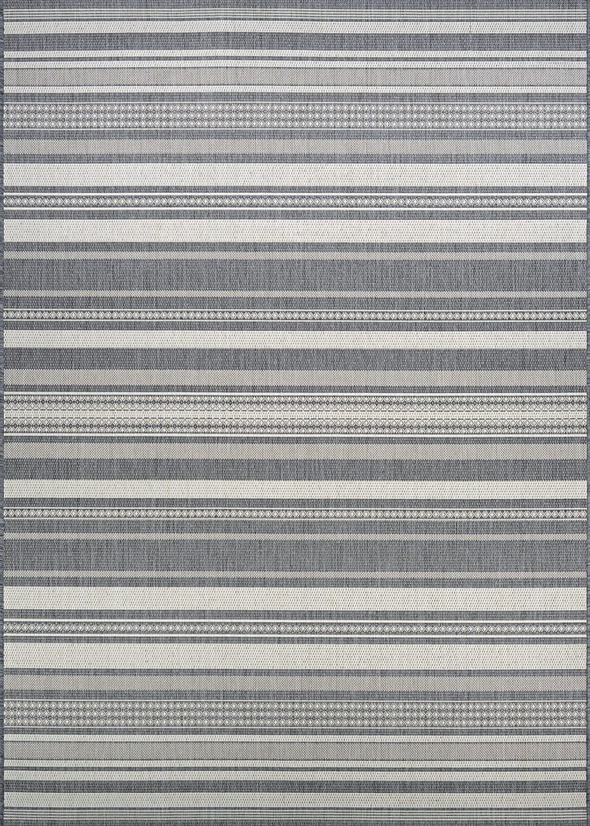 Couristan Recife Gazebo Stripe 5313/3312 Champ / Grey Rugs.