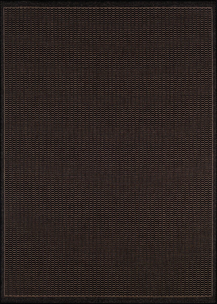 Couristan Recife Saddlestitch 1001/2000 Black / Cocoa Rugs.