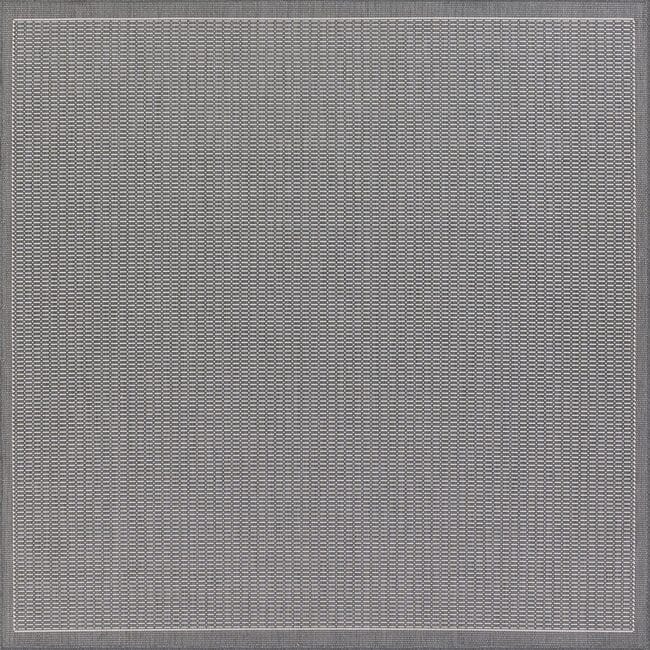 Couristan Recife Saddlestitch 1001/3012 Grey / White Rugs.