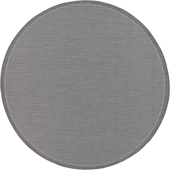 Couristan Recife Saddlestitch 1001/3012 Grey / White Rugs.