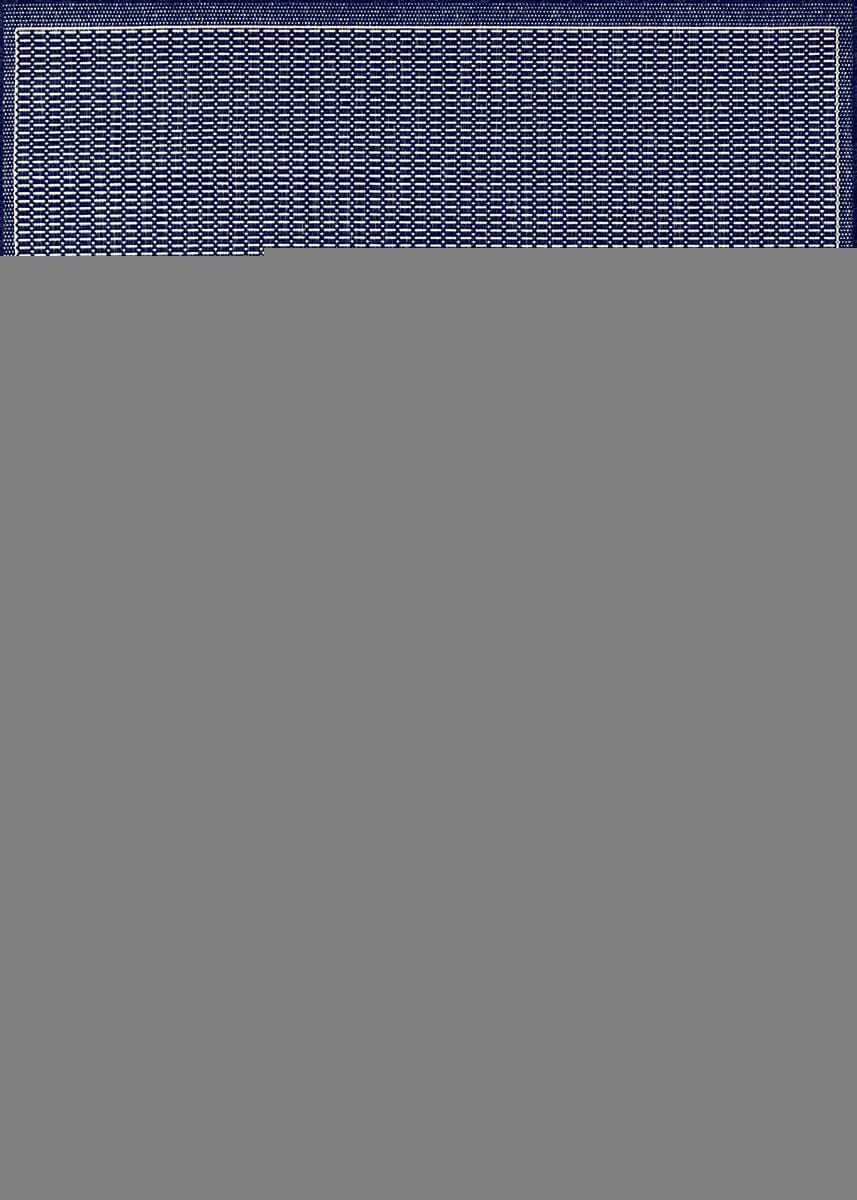 Couristan Recife Saddlestitch 1001/6500 Ivory / Indigo Rugs.