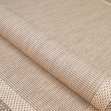 Couristan Recife Stria Texture 5526/0712 Natural / Coffee Rugs.