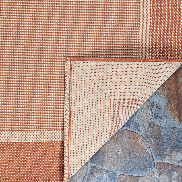 Couristan Recife Stria Texture 5526/1112 Natural / Terra Cotta Rugs.