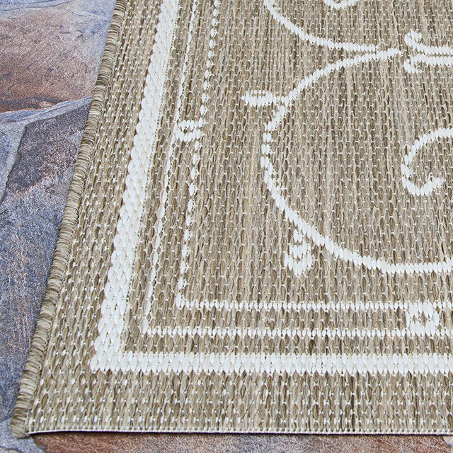 Couristan Recife Veranda 1583/2312 Champagne/Taupe Rug.