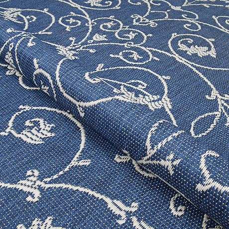 Couristan Recife Veranda 1583/6500 Ivory / Indigo Rugs.