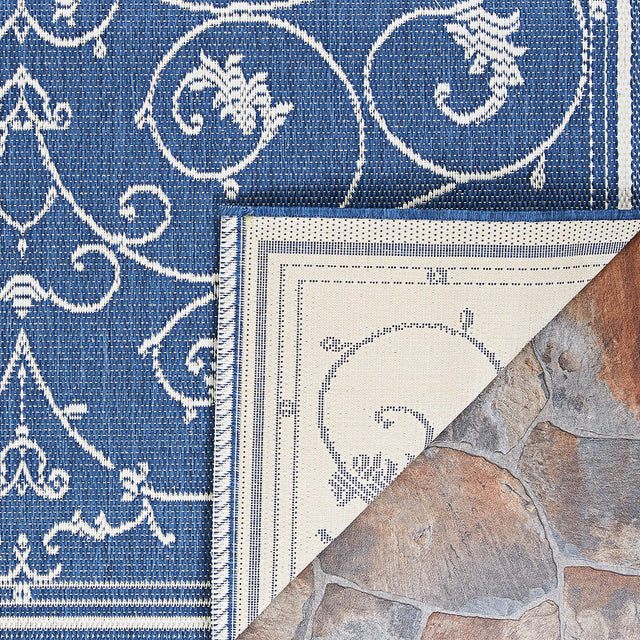 Couristan Recife Veranda 1583/6500 Ivory / Indigo Rugs.