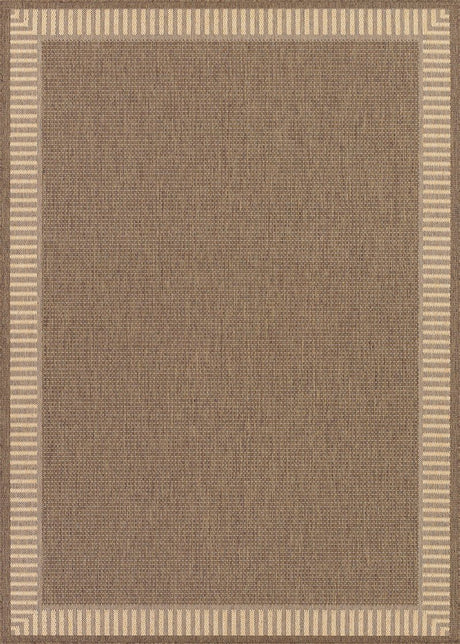 Couristan Recife Wicker Stitch 1681/1500 Cocoa/Natural Rugs.