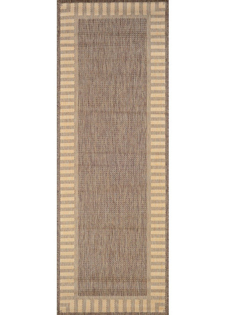 Couristan Recife Wicker Stitch 1681/1500 Cocoa/Natural Rugs.