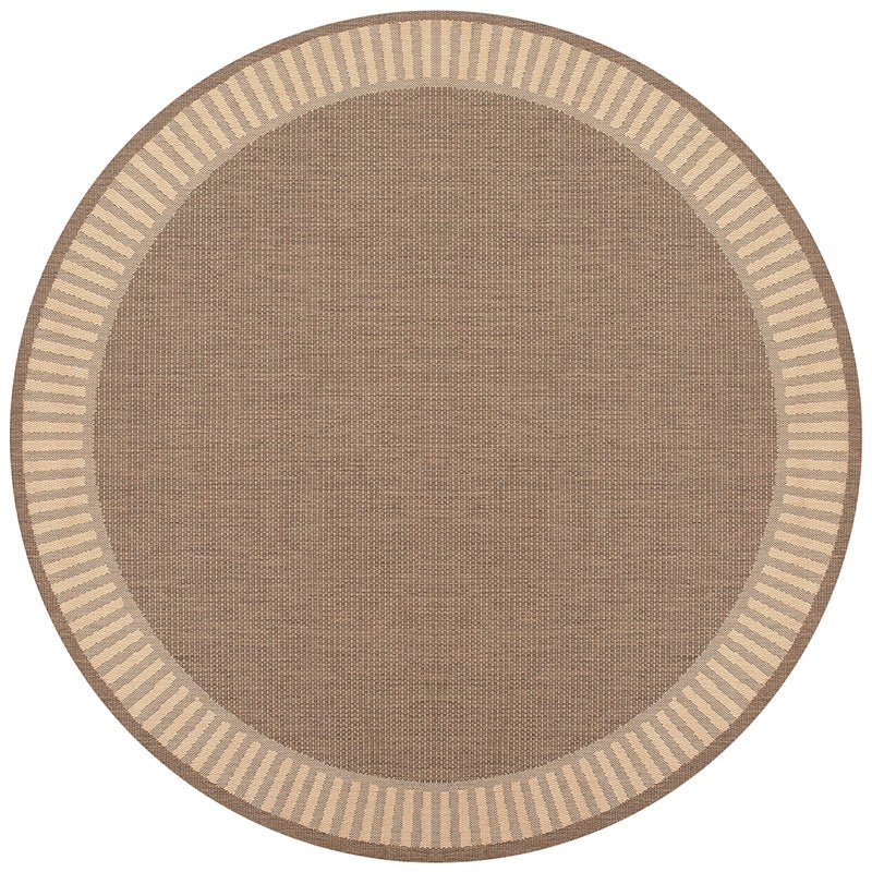 Couristan Recife Wicker Stitch 1681/1500 Cocoa/Natural Rugs.
