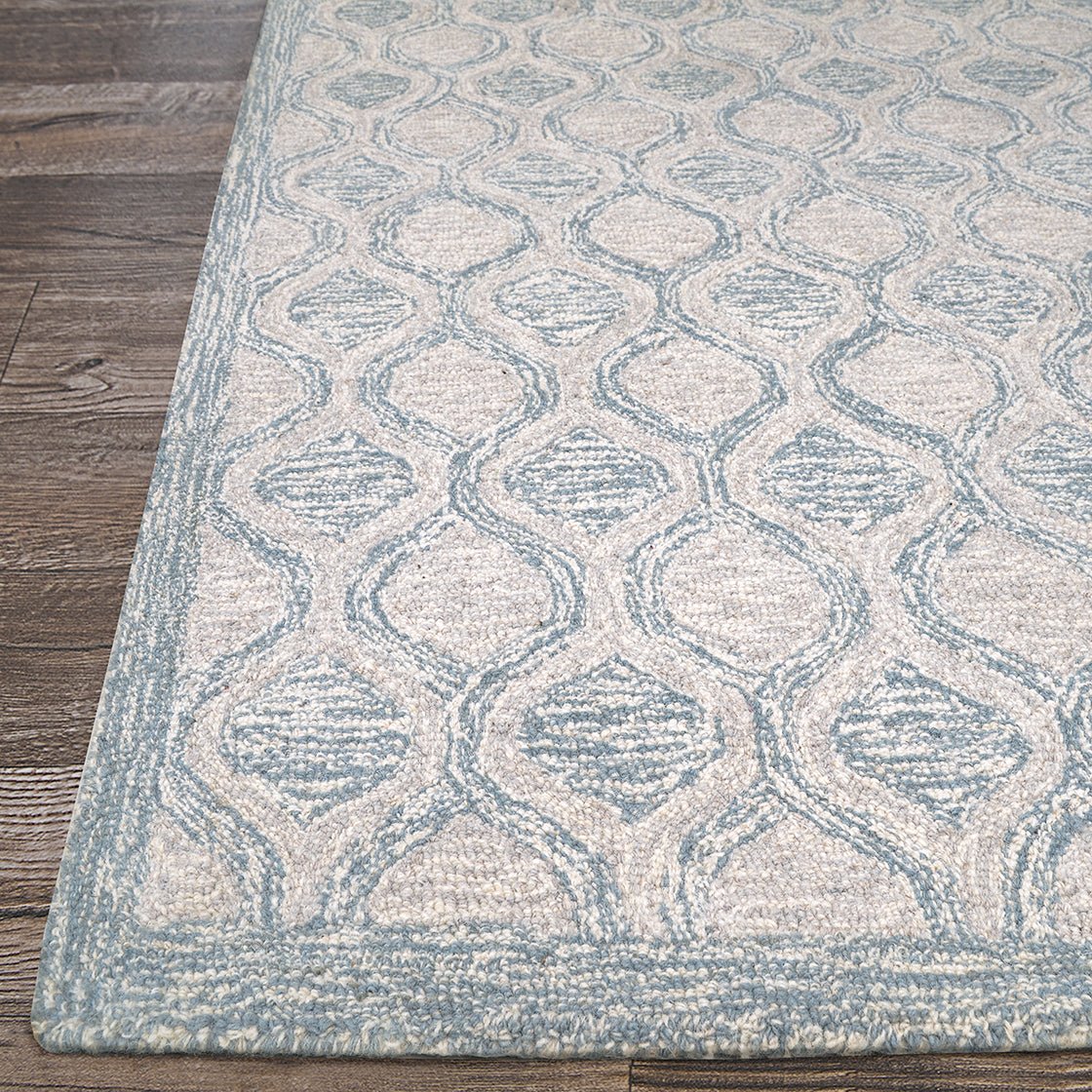 Couristan Silverthorne Mosaic 5102/0001 Cornflower Rug.
