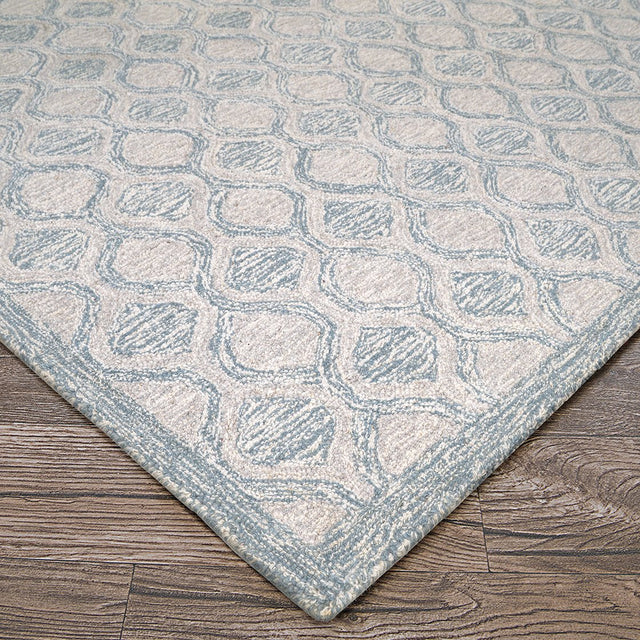 Couristan Silverthorne Mosaic 5102/0001 Cornflower Rug.