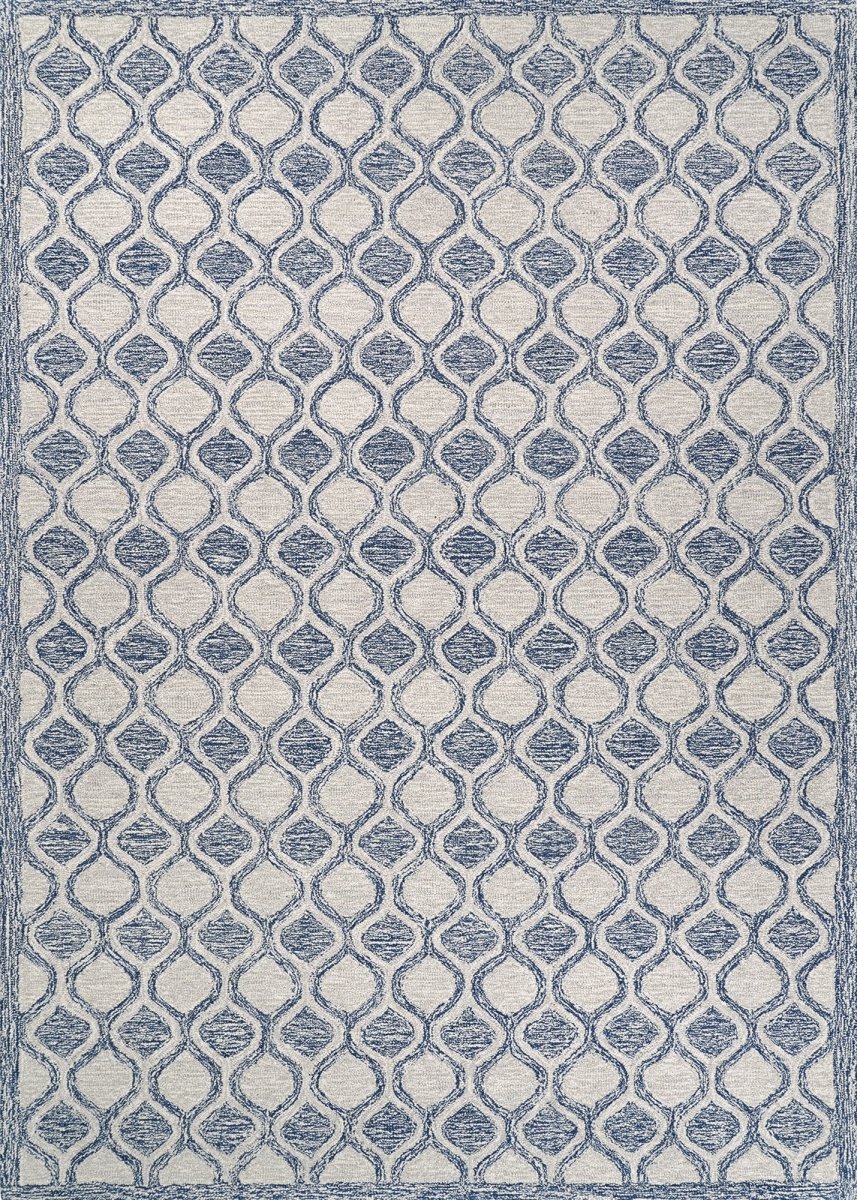 Couristan Silverthorne Mosaic 5102/0002 Indigo Rug.