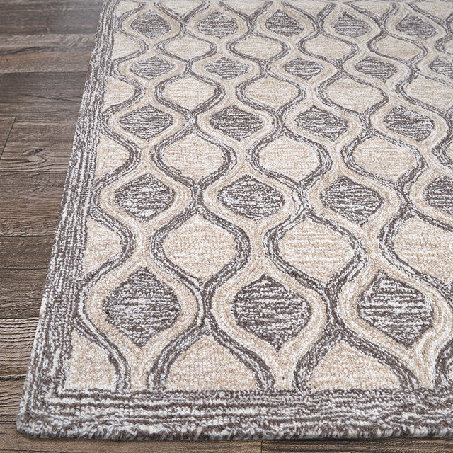 Couristan Silverthorne Mosaic 5102/0004 Sandlewood Rug.