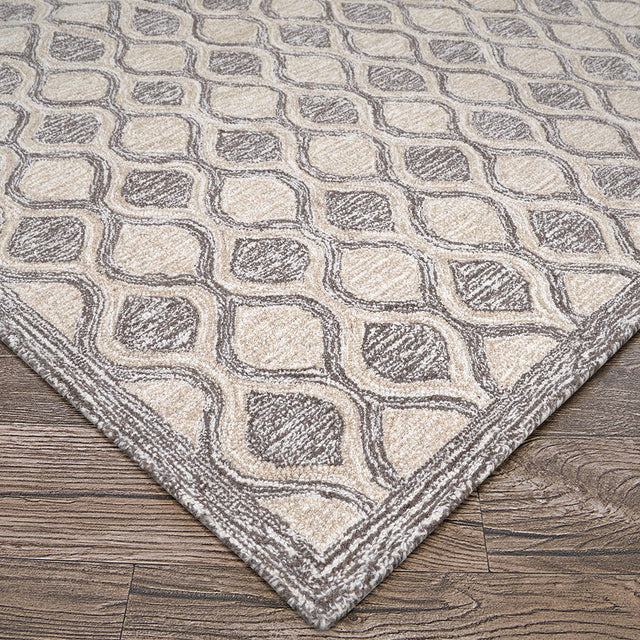 Couristan Silverthorne Mosaic 5102/0004 Sandlewood Rug.