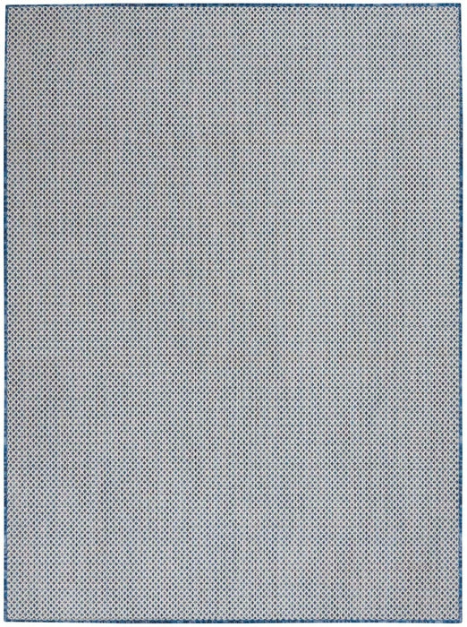 Nourison Courtyard COU01 Machine Made Ivory, Blue Rug