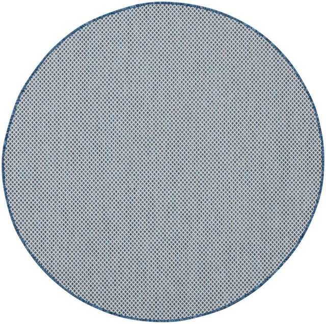Nourison Courtyard COU01 Machine Made Ivory, Blue Rug