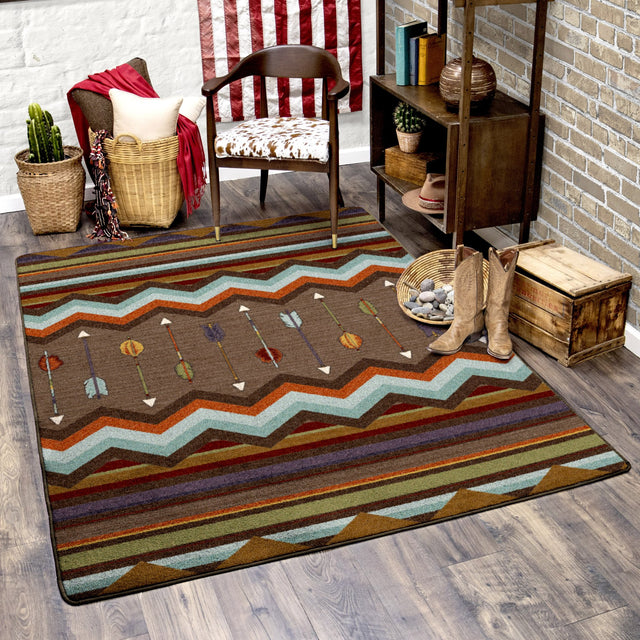 American Dakota Cresting Fletcher Rainbow Rug