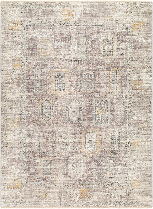 Surya Carlisle Csi-2318 Medium Gray, Off-White, Dark Brown, Olive, Dark Blue Rug.