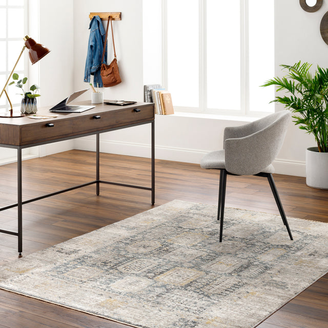 Surya Carlisle Csi-2319 Medium Gray, Off-White, Dark Brown, Olive, Dark Blue Rug.