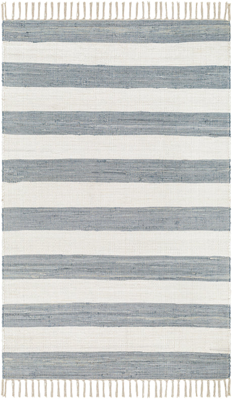 Surya Cotone Cte-2300 White, Denim Rug.