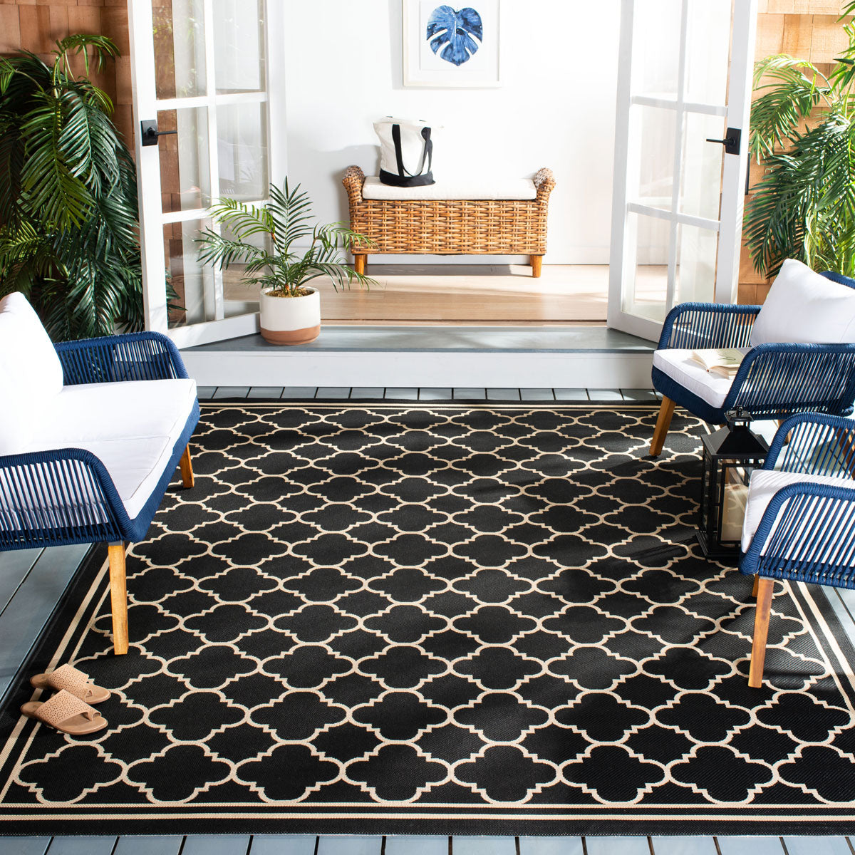 Safavieh Courtyard Cy6918-226 Black / Beige Rugs