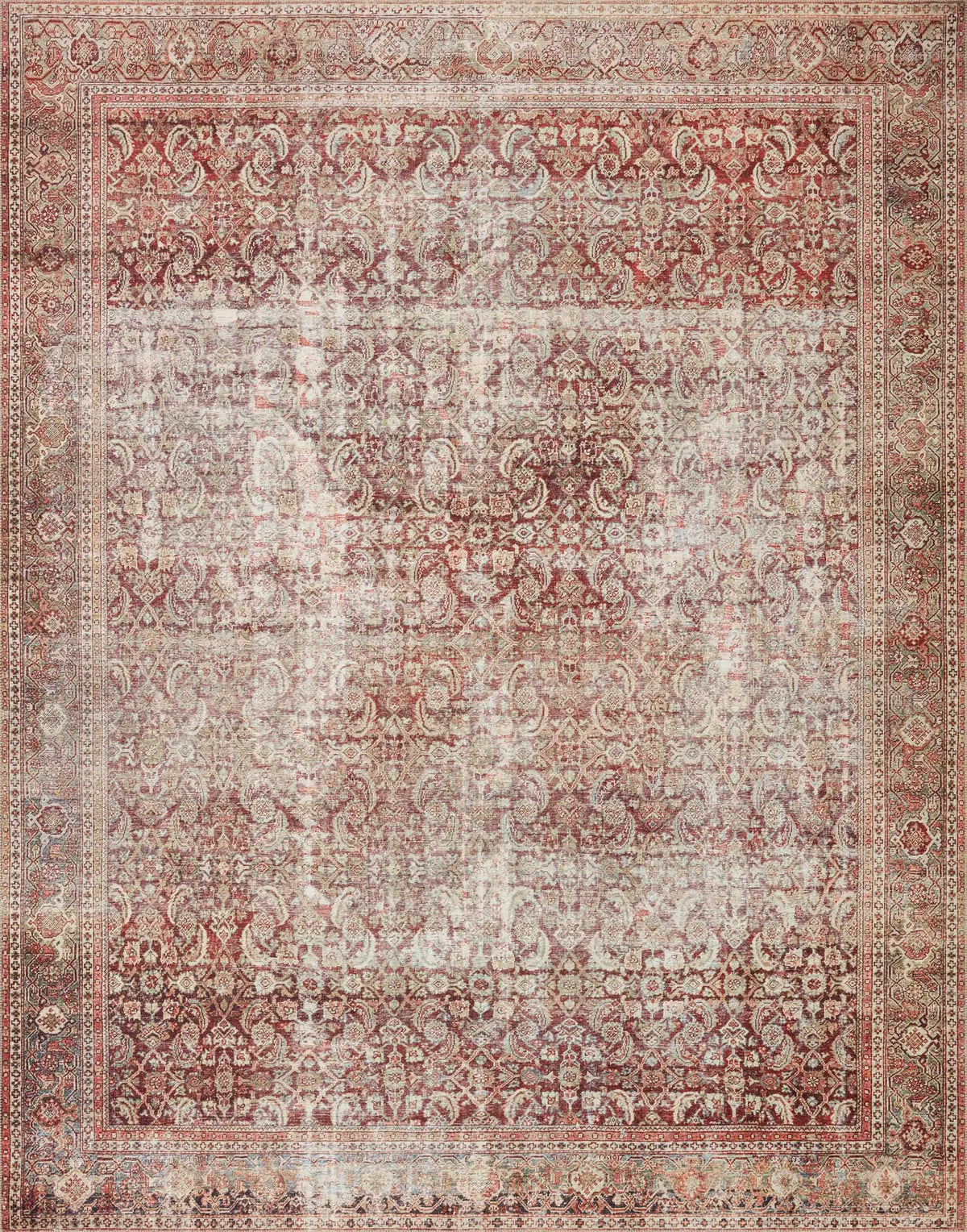 Loloi Layla Lay-11 Cinnamon/Sage Rugs - main flat
