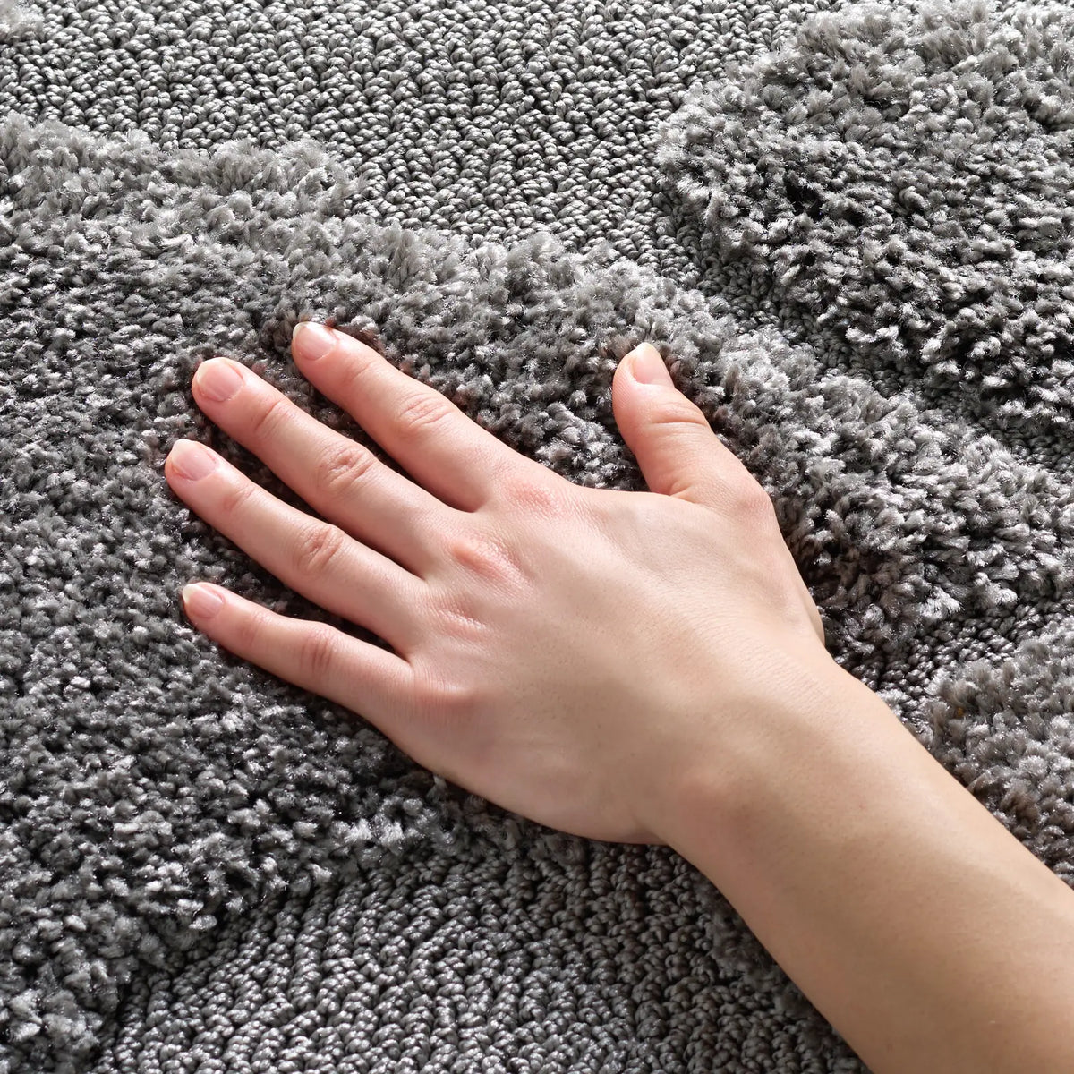 Safavieh Florida Shag 4'-0" x 6'-0" Rug in Grey / Beige
