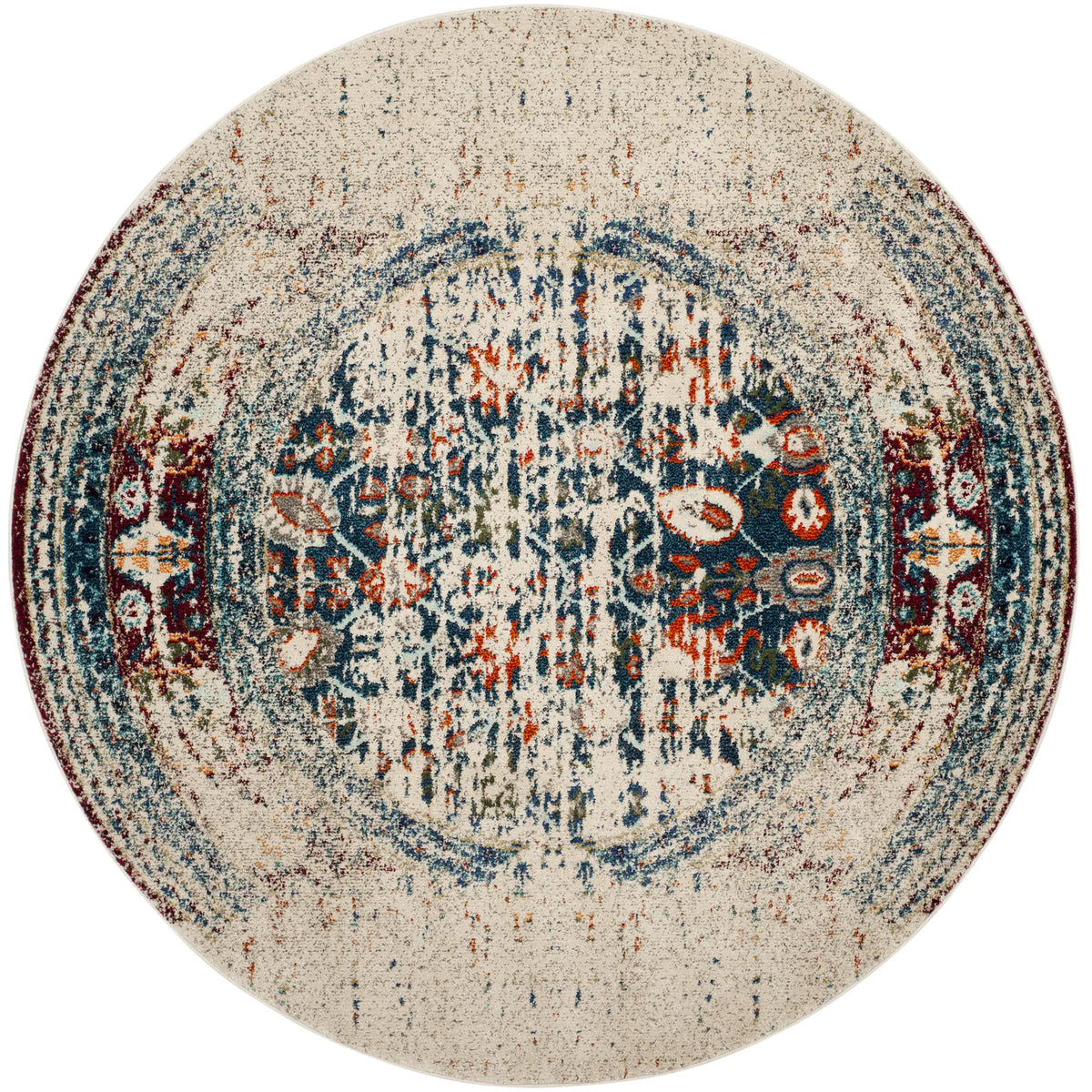 Safavieh Monaco 5'-0" x 5'-0" Rug in Ivory / Blue