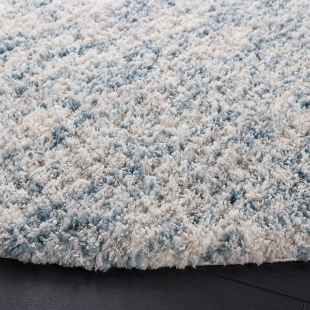 Safavieh Berber Shag 10'-0" x 10'-0" Rug in Ivory / Light Aqua