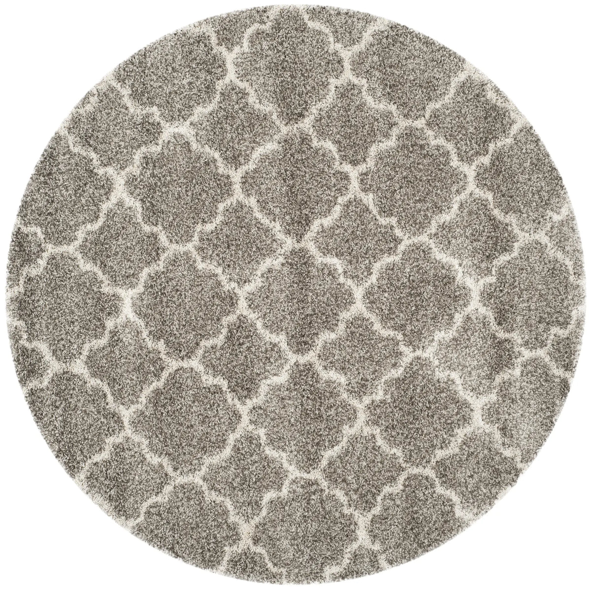 Safavieh Hudson Shag 5'-3" x 5'-3" Rug in Grey / Ivory