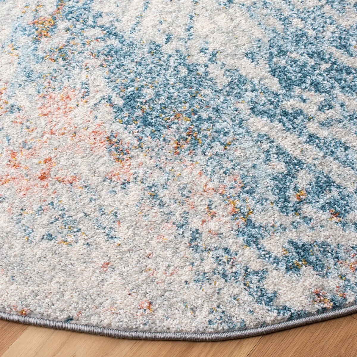 Safavieh Tulum 6'-7" x 6'-7" Rug in Ivory / Dark Blue