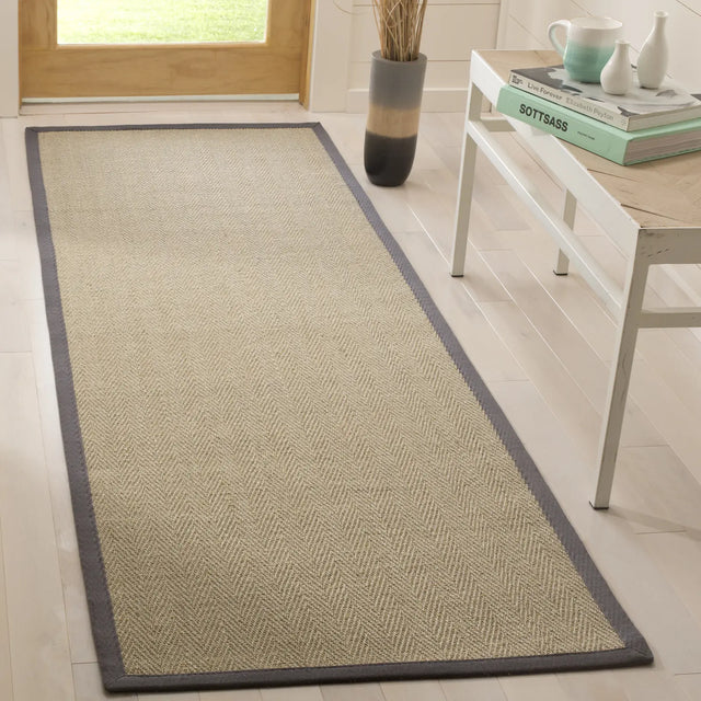Safavieh Natural Fiber 2'-6" x 10'-0" Rug in Natural / Grey