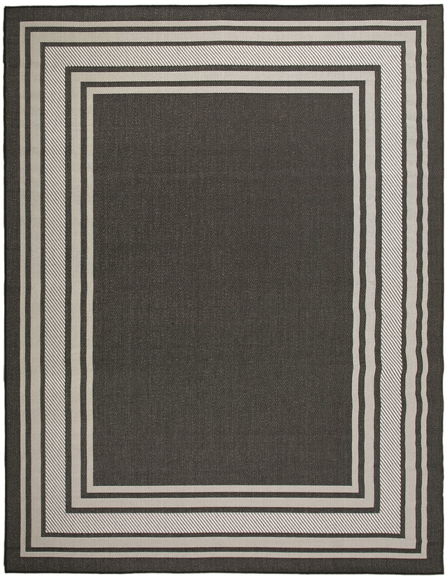 Nourison Horizon Indoor/Outdoor HOZ03 Black Contemporary Area Rugs