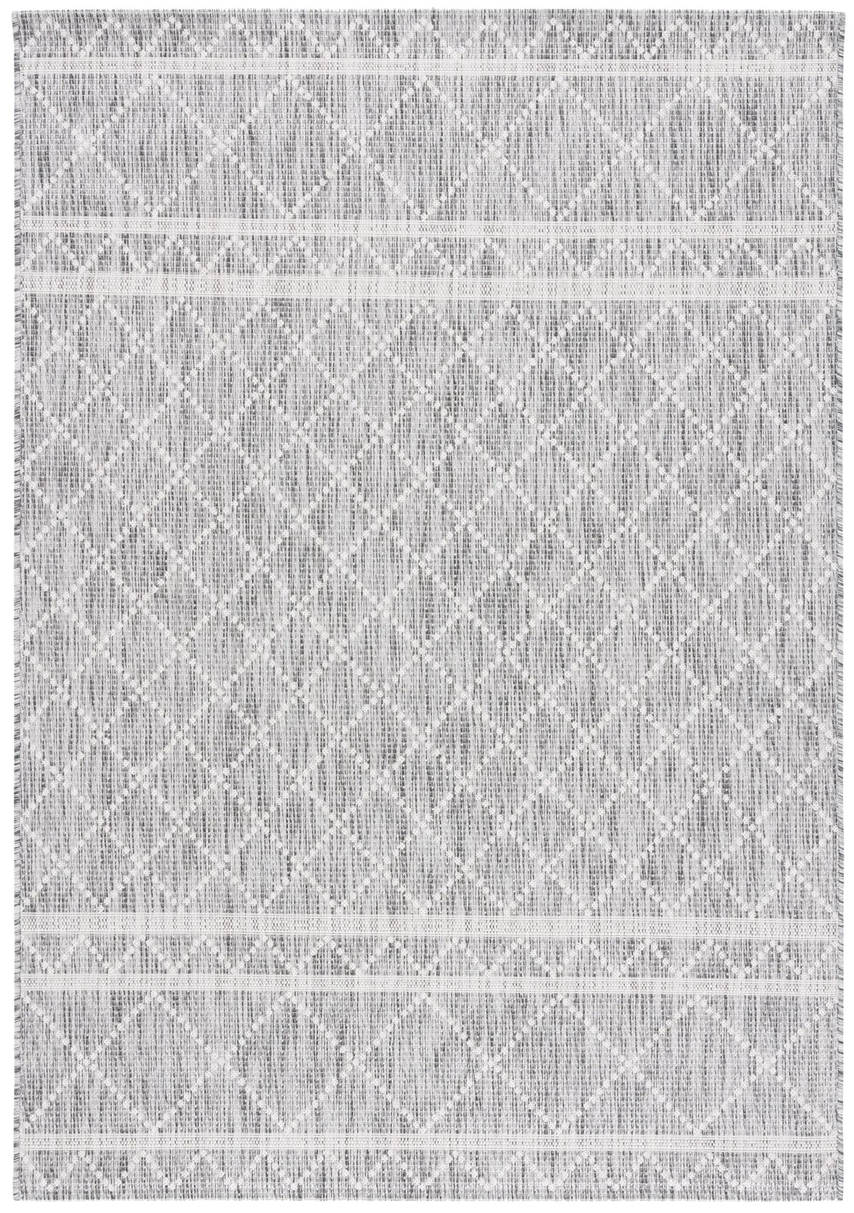 Safavieh Courtyard 4'-0" x 5'-7" Rug in Light Grey / Dark Grey