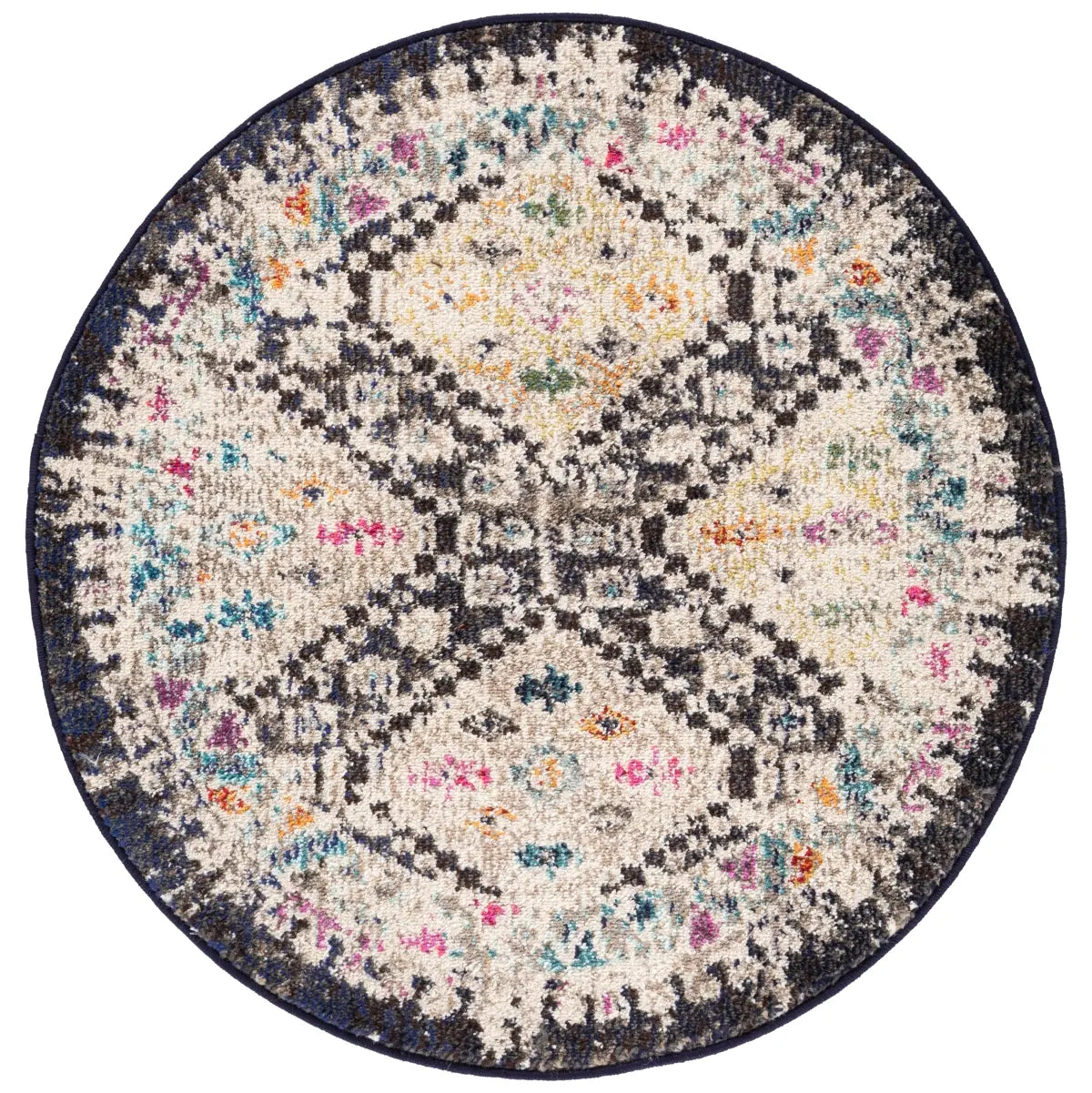 Safavieh Madison 3'-0" x 3'-0" Rug in Black / Yellow